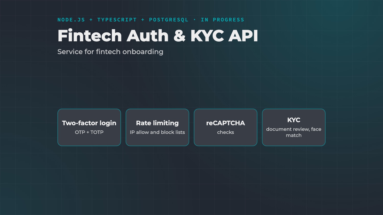 Fintech Auth & KYC API